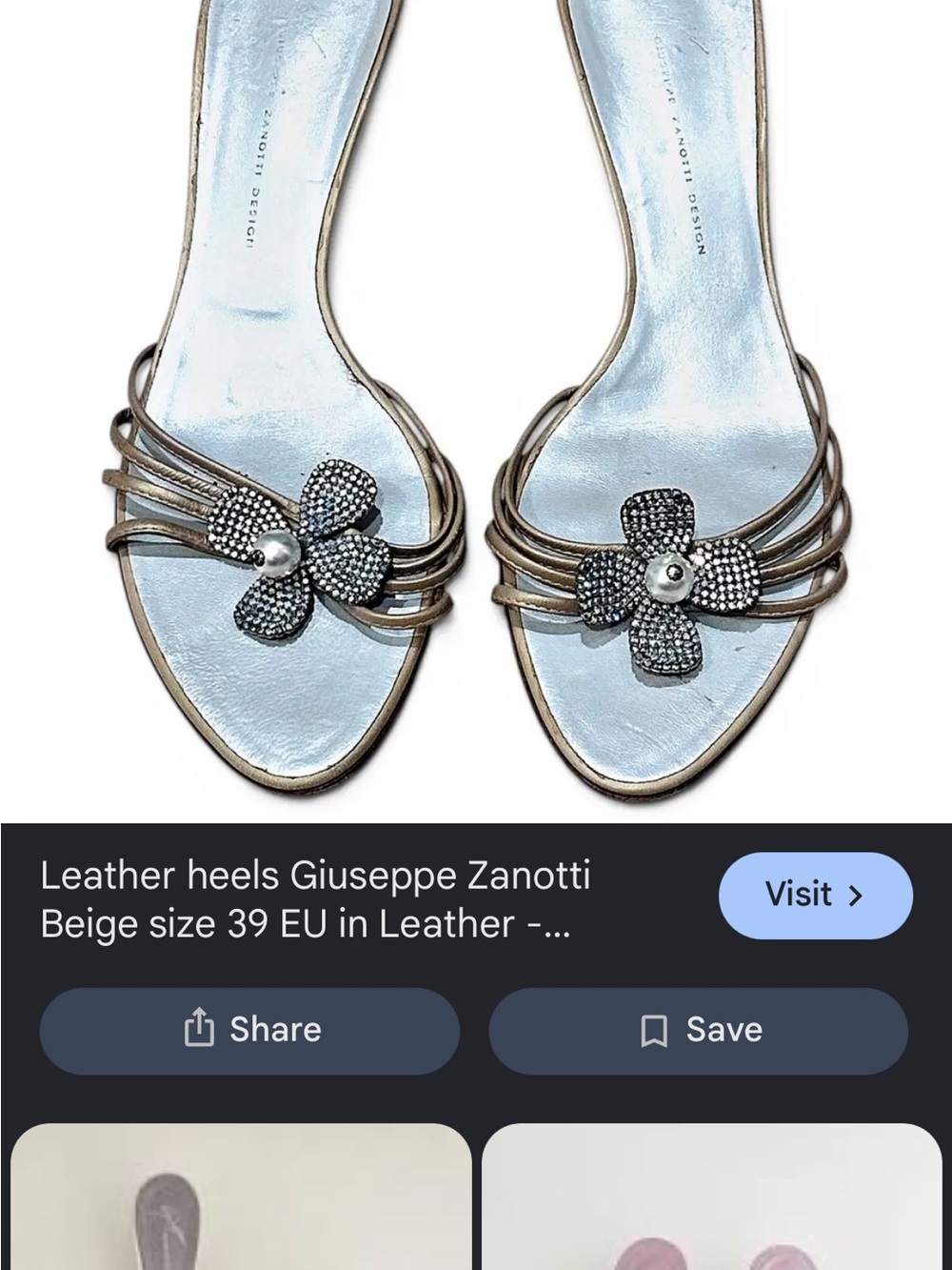 Vintage Giuseppe Zanotti Y2K Embellished Heels - Picture 2 of 10